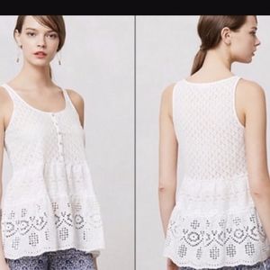 Anthropologie Lili's Closet Eyelet Tank L
